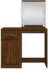 Schminktisch, Kosmetiktisch mit LED-Leuchten Braun Eichen-Optik 90 x 42 x 132,5 cm Bild 5