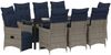vidaXL Tisch- und Stuhlset mit Kissen 9 pcs Grau PE-Rattan 3379603 Bild 3
