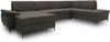 DOMO Collection Capelo FK, Wohnlandschaft mit Armlehnfunktion, Federkern, Webstoff pepper, 160 x 348 x 204 cm Bild 2