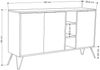 Dmora Kommode Alin, Wohnzimmerbuffet, Wohnzimmer-Sideboard, Moderne Küchen-Speisekammer, 142x36h83 cm, Oxid und Schwarzer Marmor Bild 3