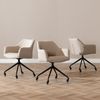 Bronx71 Esszimmerstuhl Isak recycelter Stoff mit Rollen taupe Bild 2