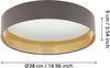 Eglo 99542 LED Deckenleuchte MASERLO 2 Textil cappuccino, gold H:9cm Ø38cm 20W 3000K Bild 4