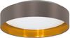 Eglo 99542 LED Deckenleuchte MASERLO 2 Textil cappuccino, gold H:9cm Ø38cm 20W 3000K Bild 2