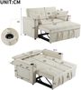 2-Sitzer Schlafsofa B 137 x T 76,5 x H 83 cm aus Samt mit 3-fach verstellbarer Rückenlehne Bild 5