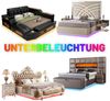 Xlmoebel Polsterbett Doppelbett im Chesterfield-Stil mit beiger Matratze (Bett), Hergestellt in Europa Bild 4