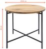 Spetebo Beistelltisch mit Akazien Tischplatte (Couchtisch, 1-St, mit Holz Platte und Metall Gestell), Tischplatte abnehmbar Bild 2