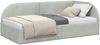 vidaXL Eckbettgestell mit Kopfteil Hellgrau 80 cm x 200 cm Samt 42016626 Bild 2