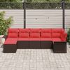 vidaXL Gartensofa-set mit Speicher 7 pcs Beige Poly-Rattan 3354123 Bild 3