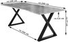Esstisch Baumkante massiv Akazie natur 240 x 100 schwarz X-Gestell LUBIN 76509210 Bild 2