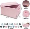LIFENEY 2-Set Aufbewahrungsbox Kinder (37x25x21cm) I Aufbewahrungskorb für Kinderzimmer und Wohnbereich I Kinder Aufbewahrungskiste (Rosa) Bild 3