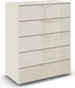 rauch Aditio Box, Kommode, 5 Schubladen, mit Glasfront, mit Softclose-Funktion, Farbe Beige, BxHxT 80x100x42cm Bild 3