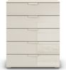 rauch Aditio Box, Kommode, 5 Schubladen, mit Glasfront, mit Softclose-Funktion, Farbe Beige, BxHxT 80x100x42cm Bild 2