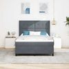 vidaXL Boxspringbett mit LED-Lichtleisten Dunkelgrau 140 x 190 cm Samt 3343863 Bild 4