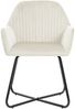 vidaXL Esszimmerstühle 6 Stk. Creme Samt 277014 Bild 3