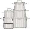 Hanseatic Topf-Set DAILY, mit Antihaftbeschichtung, Edelstahl 18/10 (Set, 11-tlg, Stielkasserolle 16 cm, Kochtopf 2x16/2x20/1x24 cm), für alle Herdarten, Induktion Bild 2