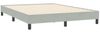 vidaXL Boxspringbett mit Matratze Hellgrau 160x210 cm Samt 3317361 Bild 5