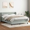 vidaXL Boxspringbett mit Matratze Hellgrau 160x210 cm Samt 3317361 Bild 3