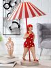 GILDE Tischleuchte GILDE Lampe Becky - rot - H. 60cm x D. 38,5cm Bild 5