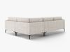 Micadoni Ecksofa Bemy 4-Sitzer Rechts Strukturierter Stoff Beige Bild 3