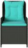 vidaXL Liegende Gartenstühle 2 Stk. Schwarz Poly Rattan 368660 Bild 5
