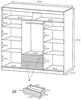 Vente-unique - LEOVIA Wardrobe and walk-in wardrobe Holz, Platte BeigeWeiß - B 61 cm x H 215 cm x L 250 cm Bild 5