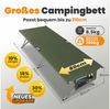 HOMECALL Feldbett Klappbar Campingbett Klappbett karpfenliege XXXL Campingliege (Leicht aufzubauende Schlafbetten für den Außenbereich, 200KG) Bild 2