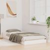 vidaXL Bettrahmen Weiß 75 x 190 cm Massives Kiefernholz 873341 Bild 4
