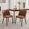 GarveeMore Esszimmerstuhl 2er-Set,Leinen gepolsterter Esszimmerstuhl mit Holzbeinen,Ohrensessel, Küchenstühle mit dicken Kissen für Esszimmer, Wohnzimmer Bild 5
