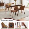 GarveeMore Esszimmerstuhl 2er-Set,Leinen gepolsterter Esszimmerstuhl mit Holzbeinen,Ohrensessel, Küchenstühle mit dicken Kissen für Esszimmer, Wohnzimmer Bild 3