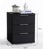 Nachtkommode >Nelli< in Schwarz - 46x61x42cm (BxHxT) Bild 3