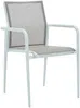 Vente-unique - YOHA Garden dining set Metall Weiß - B 57 cm x H 86 cm x L 63 cm Bild 3