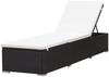 vidaXL Sonnenliege mit Auflage Poly Rattan Braun 44403 Bild 3