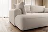 Selsey 'Ovo' Ecksofa mit Schlaffunktion, Ottomane links, Samt Hellbeige Bild 3