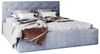 FDM Polsterbett Bettrahmen Bettgestell 90x200, 120x200, 140x200, 160x200, 180x200cm (MADE IN EU - mit hochwertigem Velours Bezug, Bettrahmen, Bett, Optional mit Matratze bestellbar, mit großen gepolsterten Kopfteil, mit Bettkasten zum aufklappen), Meta... Bild 4