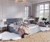 FDM Polsterbett Bettrahmen Bettgestell 90x200, 120x200, 140x200, 160x200, 180x200cm (MADE IN EU - mit hochwertigem Velours Bezug, Bettrahmen, Bett, Optional mit Matratze bestellbar, mit großen gepolsterten Kopfteil, mit Bettkasten zum aufklappen), Meta... Bild 3