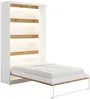 Vente-unique - RAPILI Bett Holz, Platte BeigeWeiß - B 50 cm239,2 cm x H 225,2 cm x L 139 cm Bild 5