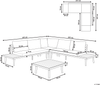 Ecksofa Lounge Set CORATO Akazienholz Cremeweiß Bild 2