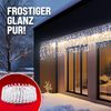 Deuba Lichterkette 20m 600 LED Innen & Außen Kaltweiß Regenlichterkette Weihnachten Deko Regen Bild 4