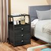GarveeMore Beistelltisch 3-Schublade Dresser Nachttisch Seitentisch Bettschrank Bild 2
