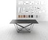 Esstisch Edge 200x100cm Keramik Laminam®Noir Desir Braun Spider Flachstahl Edelstahl Bild 2