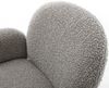 Drehstuhl Nube-Flex mit Armlehnen Bouclé Silbergrau Kreuzgestell breit Effektfinish Titan 360° drehbar Taschenfederkern Bild 4