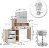 Schminktisch Anja Weiß/Sonoma 139.8 cm mit LED Beleuchtung und Hocker Vicco Bild 3