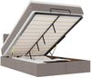 vidaXL Ottoman-Bett mit Matratze & LEDs Taupe 120x200 cm Stoff 3312385 Bild 2