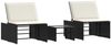 vidaXL Modulare Sonnenliegen 2 Stk. mit Tisch Schwarz Poly Rattan 368422 Bild 2