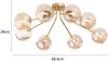 Deckenleuchte HONEY Gold mit 8 Glaskugeln Bernsteinfarbig, Breite 88cm Bild 4