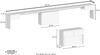 Dmora Bank Quedan, Set mit 2 Sitzgelegenheiten für den Esstisch, ausziehbare Bänke, 290x25x45 cm, glänzend weiß Bild 3