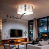 RGB LED Deckenleuchte, Textil silber, Bluetooth Lautsprecher Bild 3