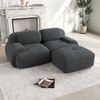 Ecksofa modular in Grau aus Cordstoff, rahmenlos, ergonomisch geformt, montagefrei,208 x 178 x 75 cm Bild 3