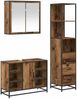 vidaXL Badezimmermöbel-Set mit Schubladen 3 pcs Altholz Holzwerkstoff 3402420 Bild 2