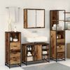 vidaXL Badezimmermöbel-Set mit Schubladen 3 pcs Altholz Holzwerkstoff 3402420 Bild 4